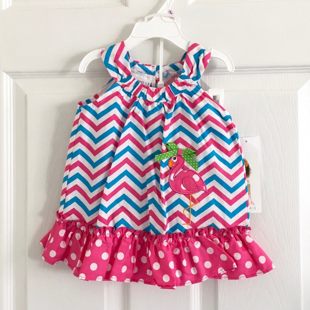 Allison Ann Flamingo Dress & Diaper Cover